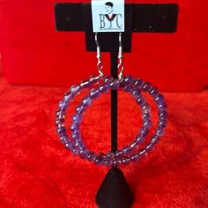 Amethyst Hoop Earrings. Weight scale 1-5, 5 is the heaviest they’re a 2.